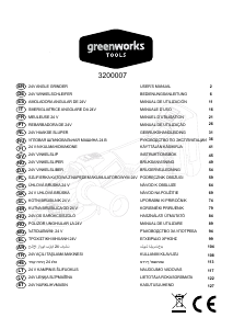 Instrukcja Greenworks G24AG Szlifierka kątowa
