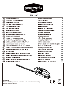 Manuale Greenworks G24HT54 Tagliasiepi