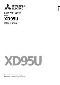 Manual Mitsubishi XD95U Projector