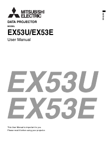 Manual Mitsubishi EX53U Projector