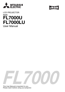 Manual Mitsubishi FL7000LU Projector