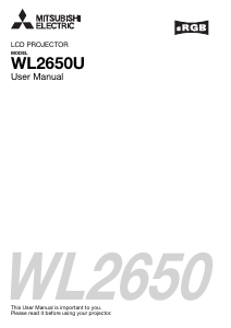 Manual Mitsubishi WL2650U Projector