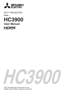 Manual Mitsubishi HC3900 Projector