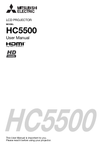 Manual Mitsubishi HC5500 Projector