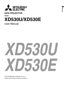 Manual Mitsubishi XD530U Projector