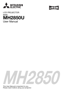 Manual Mitsubishi MH2850U Projector