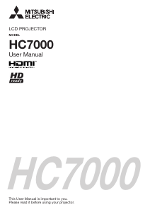 Manual Mitsubishi HC7000 Projector