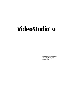 Handleiding Ulead VideoStudio SE