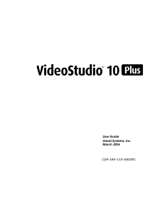 Manual Ulead VideoStudio 10 Plus