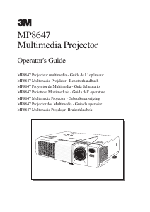 Manual 3M MP8647 Projector