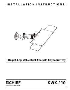 Manual Chief KWK110B Wall Mount