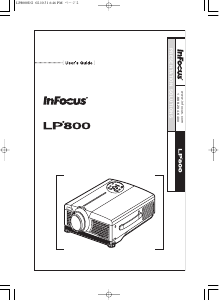 Manual InFocus LP800 Projector
