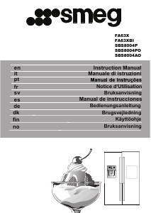 Käyttöohje Smeg SBS8004AO Jääkaappipakastin