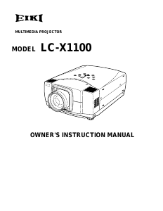 Manual Eiki LC-X1100 Projector