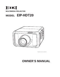 Manual Eiki EIP-HDT20 Projector