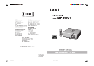 Manual Eiki EIP-1000T Projector