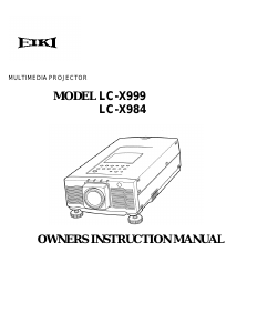 Manual Eiki LC-X999 Projector