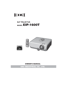 Manual Eiki EIP-1600T Projector