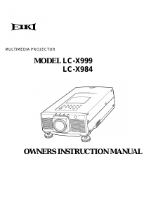 Manual Eiki LC-X984 Projector