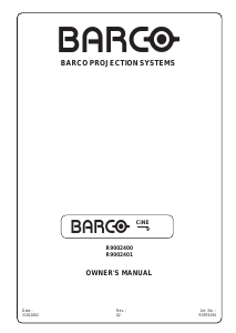 Manual Barco Cine 9 Projector