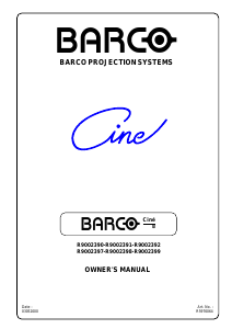 Manual Barco Cine 8 Projector