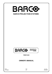 Manual Barco Graphics 6300 Projector