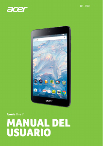 Kullanım kılavuzu Acer Iconia One 7 B1-790 Tablet