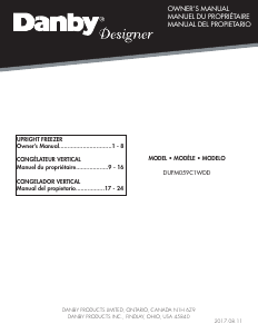 Manual Danby DUFM059C1WDD Freezer