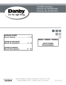 Manual de uso Danby DWC032A2BDB Vinoteca