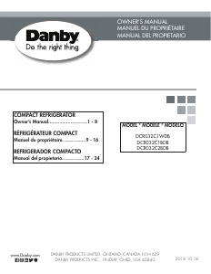 Handleiding Danby DCR032C1BDB Koelkast
