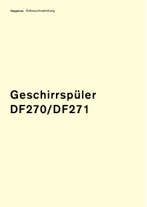 Bedienungsanleitung Gaggenau DF271160 Geschirrspüler