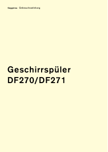 Bedienungsanleitung Gaggenau DF270160 Geschirrspüler