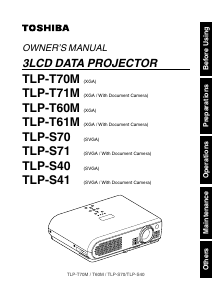 Manual Toshiba TLP-T71M Projector