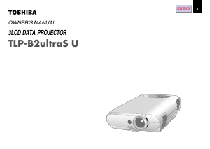 Manual Toshiba TLP-B2ultraS U Projector