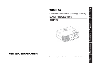 Manual Toshiba TDP-T9 Projector
