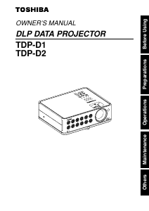 Manual Toshiba TDP-D1 Projector
