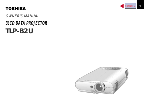 Manual Toshiba TLP-B2U Projector