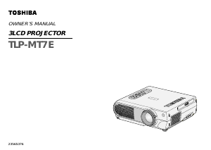 Manual Toshiba TLP-MT7E Projector