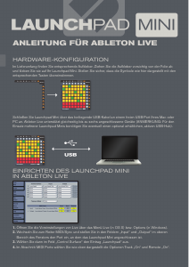 Bedienungsanleitung Ableton Launchpad Mini