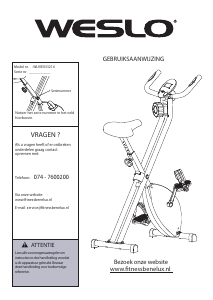 Handleiding Weslo WLIVEX33214 Hometrainer