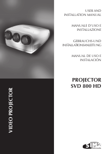 Manual SIM2 SVD800 HD Projector