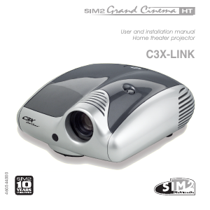 Manual SIM2 C3X LINK Projector