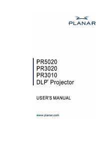 Handleiding Planar PR5020 Beamer