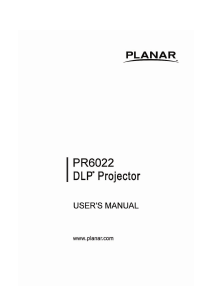 Handleiding Planar PR6022 Beamer