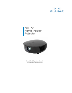 Manual Planar PD7170 Projector