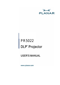 Handleiding Planar PR5022 Beamer