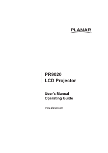 Manual Planar PR9020 Projector