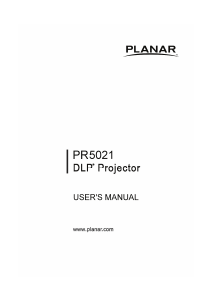 Handleiding Planar PR5021 Beamer