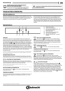 Bedienungsanleitung Bauknecht B70 400 Kühl-gefrierkombination