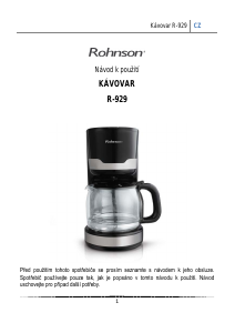 Manuál Rohnson R-929 Kávovar